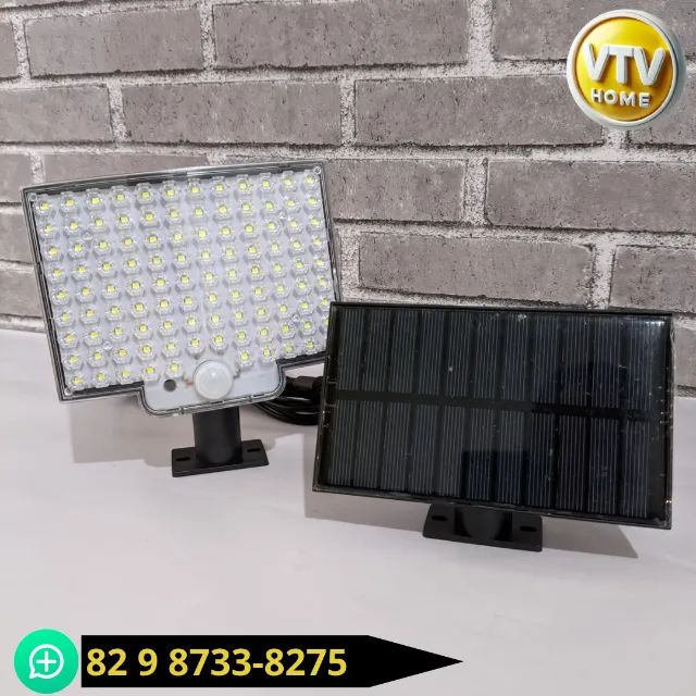 Refletor Com Placa Solar A Prova D´água + Entrega Grátis e Garantia 