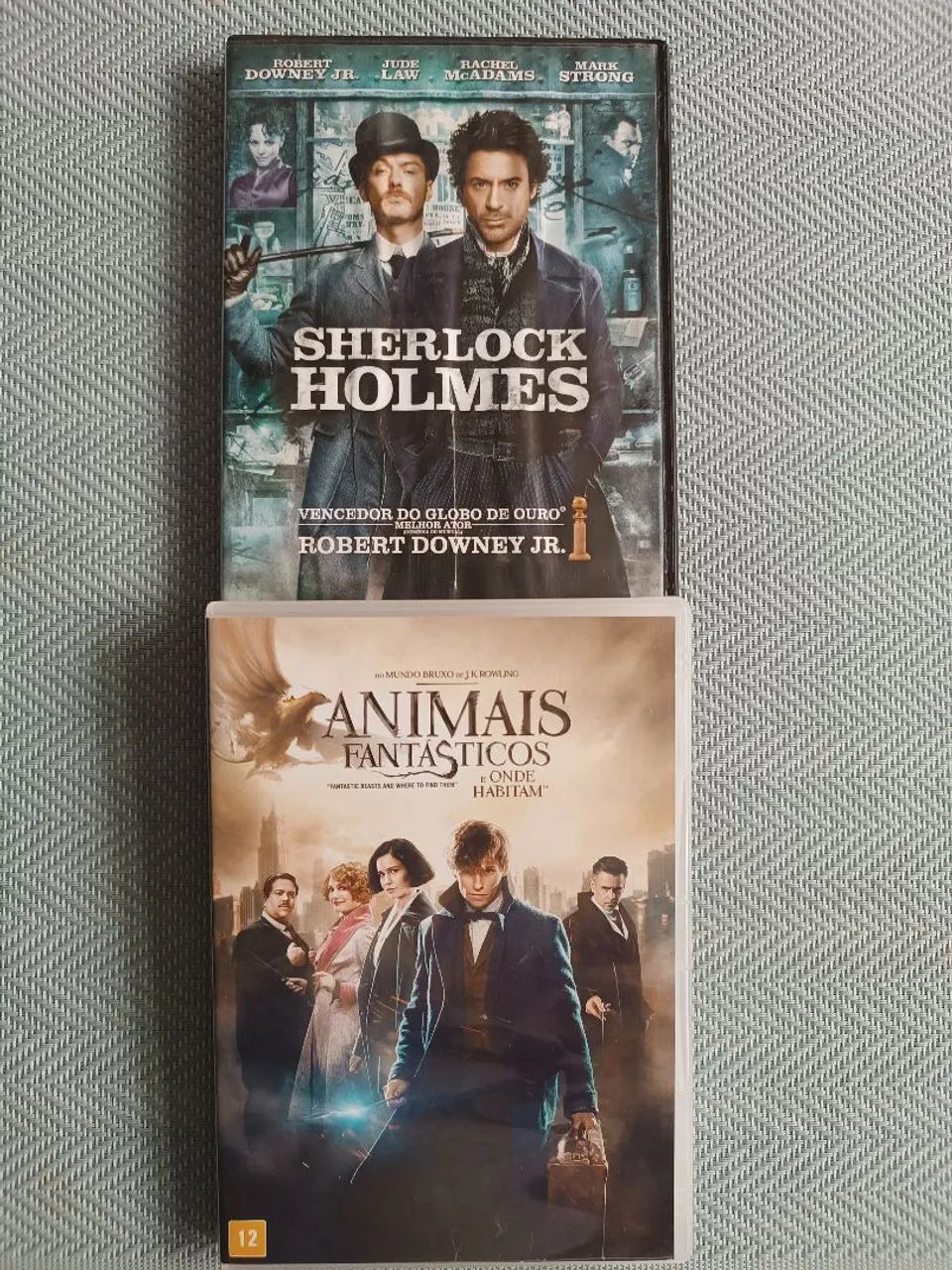 2 DVDs: Animais Fantásticos e Sherlock Holmes