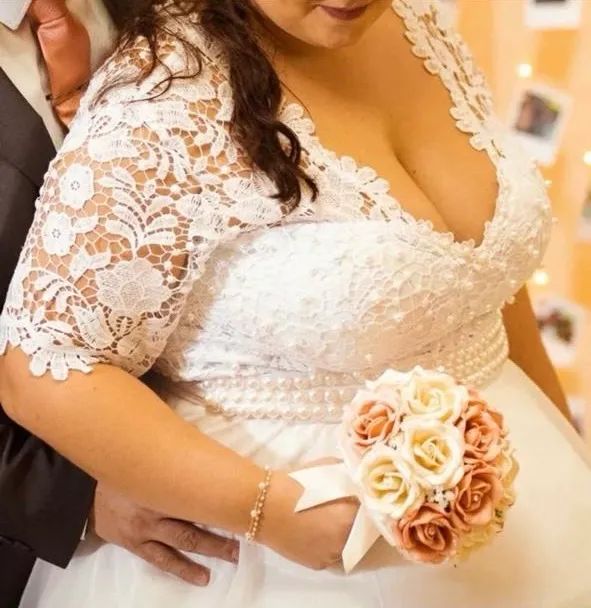 Vestido noiva em com saia de armação- tamanho 48 Roupas