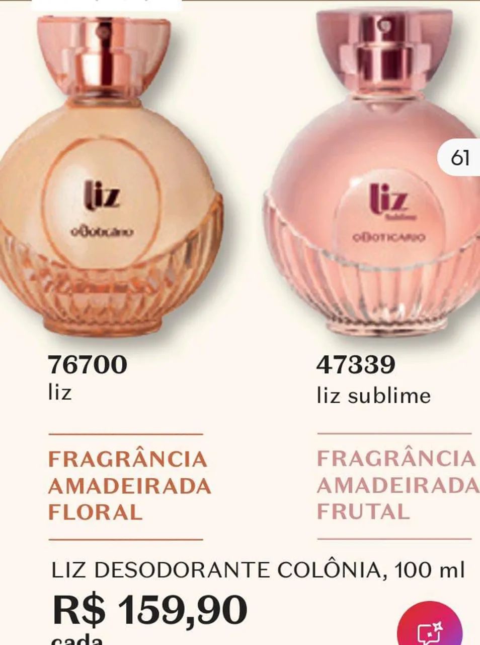 Liz Desodorante Colônia - O Boticário