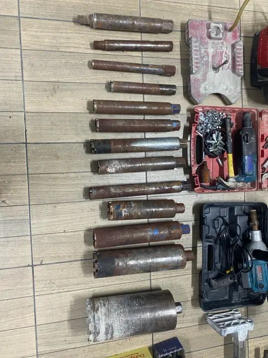 Kit ferramentas perfurações concreto - Foto 4