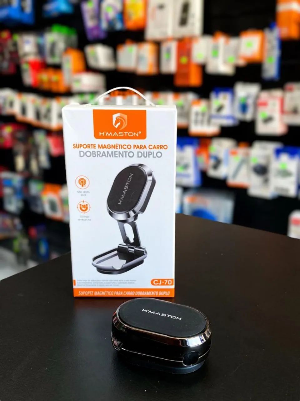 SUPORTE DE CELULAR E TABLET MAGNÉTICO PARA CARRO CJ-70 - Foto 3