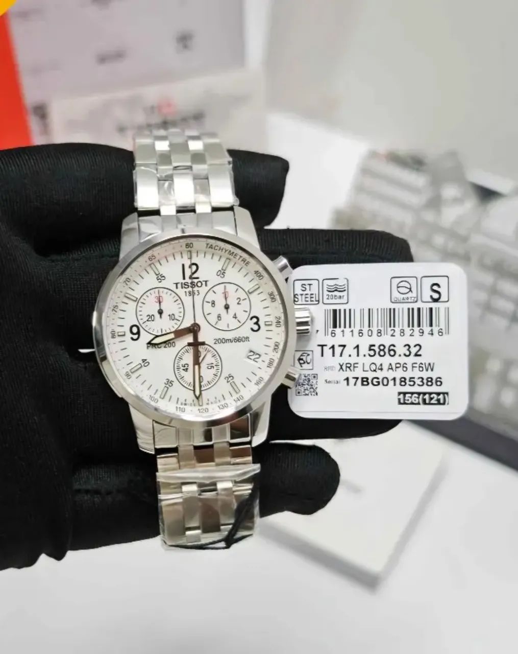 Relógio TISSOT PRC 200 MULTIFUNCIONAL FUNDO BRANCO  - Foto 4