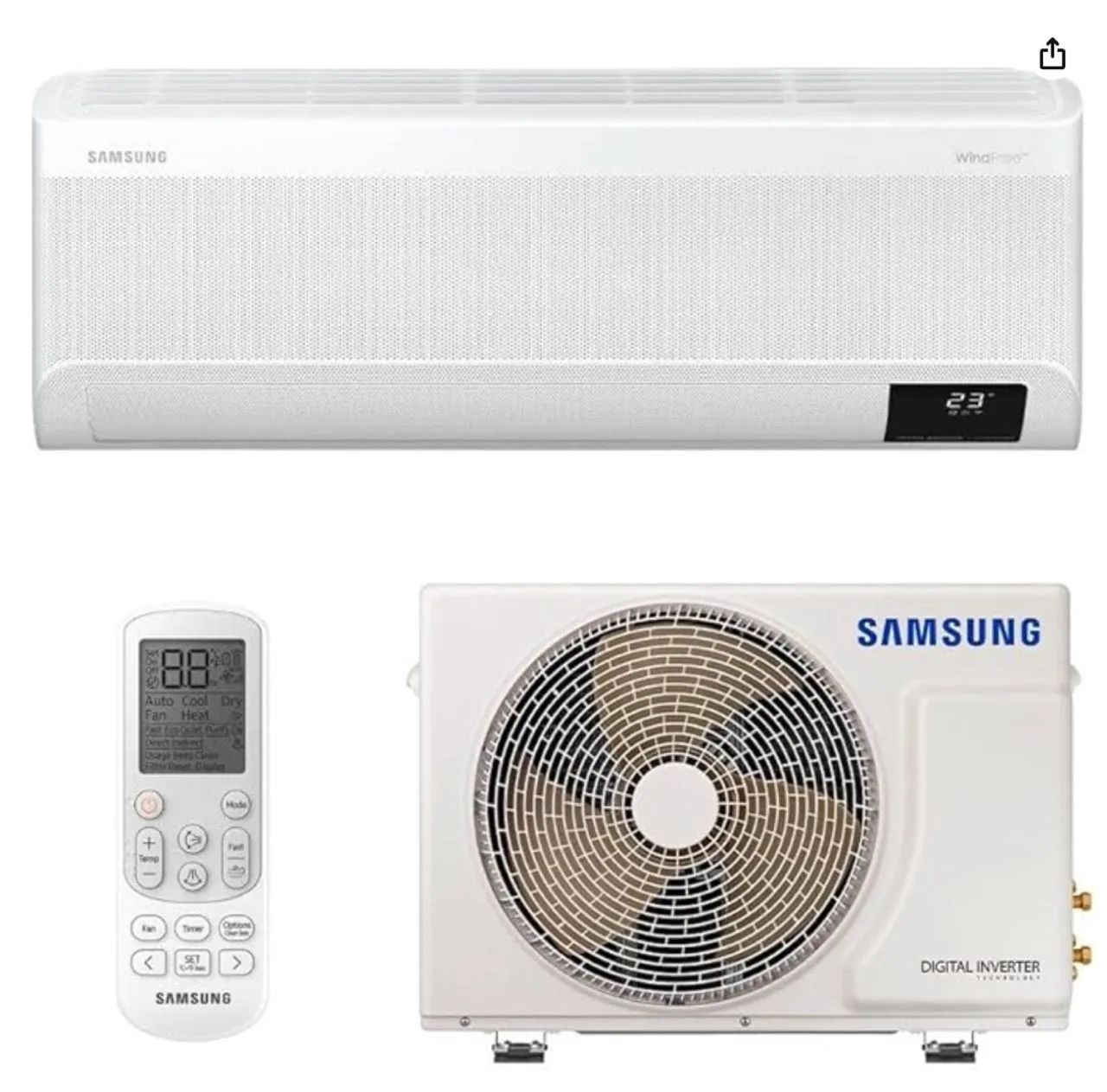 Ar Condicionado Split Inverter Samsung WindFree PowerVolt Sem Vento 12 mil BTU