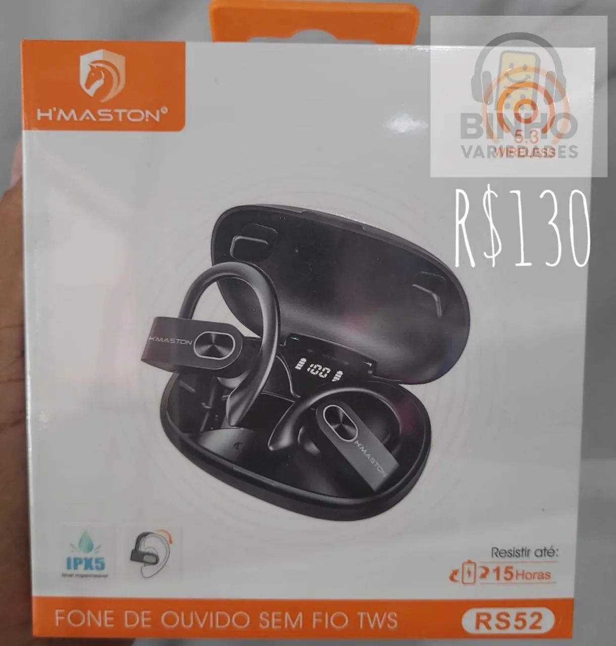 Fone de Ouvido Sem Fio TWS H'MASTON RS52