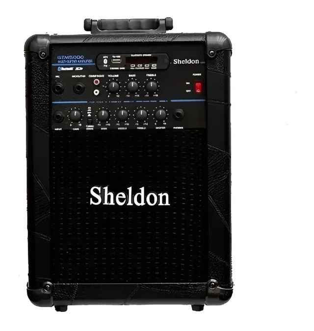 Caixa de Som ativa/Amplificador Guitarra/Violão Sheldon Gtm5000  25 Wrms Multiuso