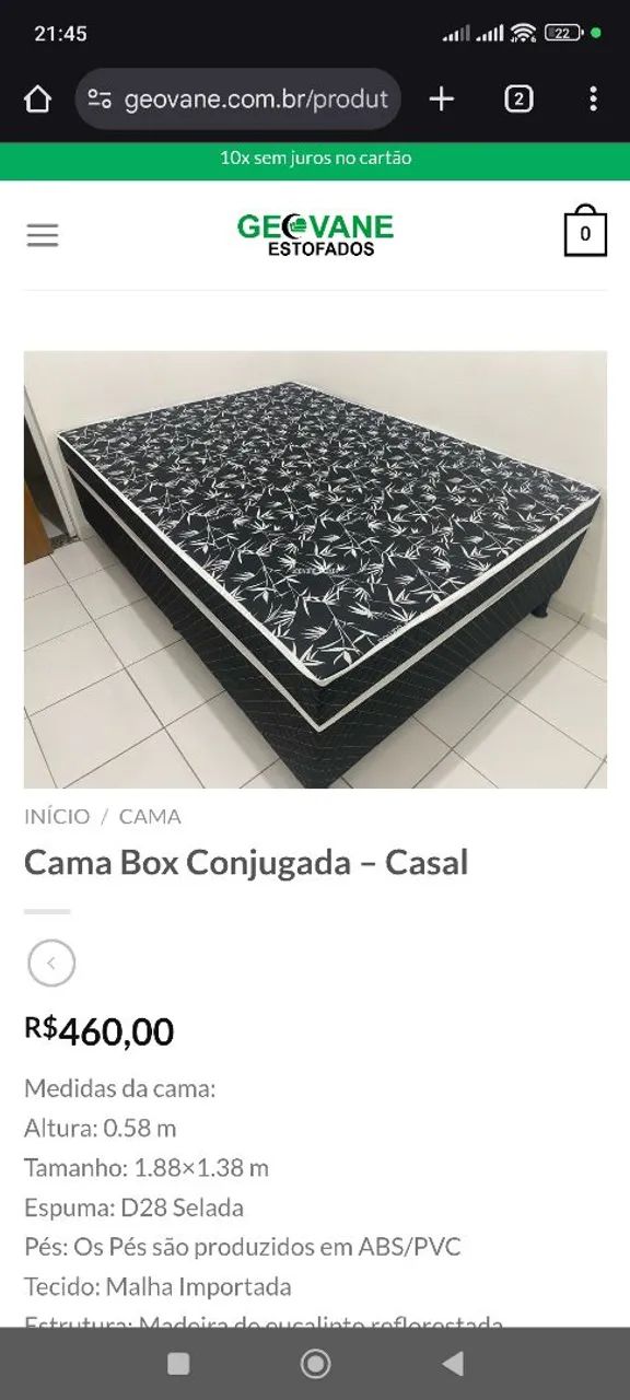 Cama espuma D28 selada - faço sob encomenda 