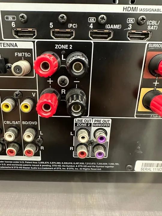 Receiver Home Theater Onkyo TX-NR626 7.2 Canais com Zona 2 Integrada.  - Foto 4