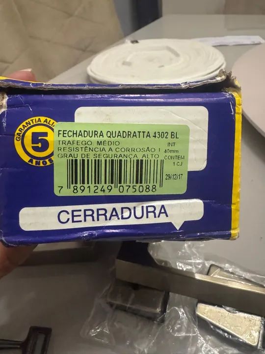 Fechadura Quadrada 4302 BL - Segurança Alta