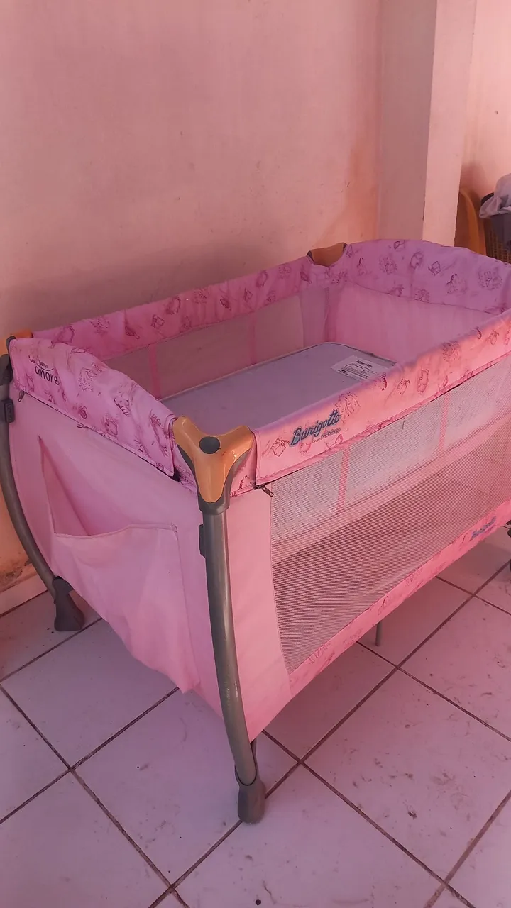 Berço Portátil Burigotto Rosa