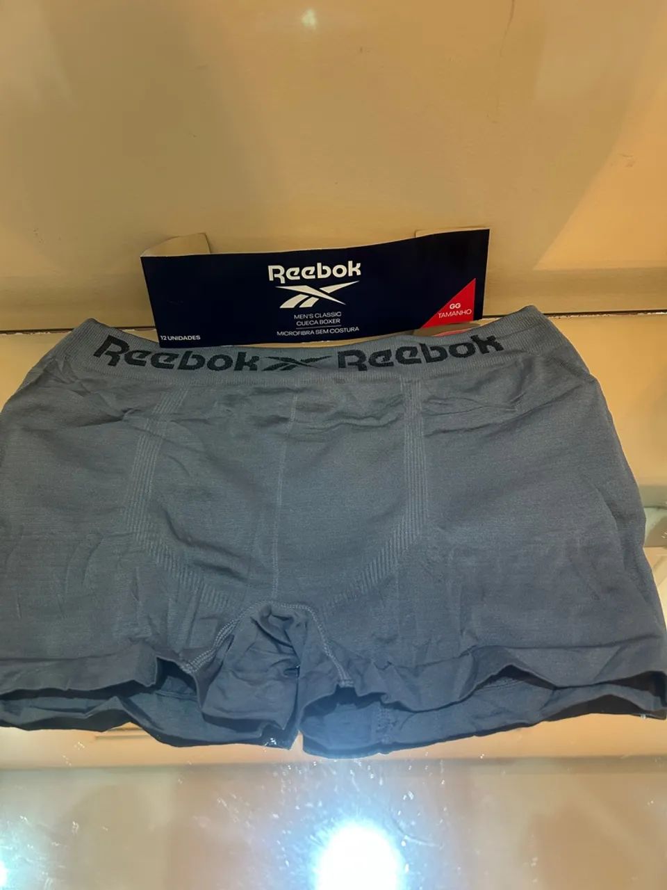 Cueca Boxer Reebok Cinza - Conforto e Estilo - Foto 4