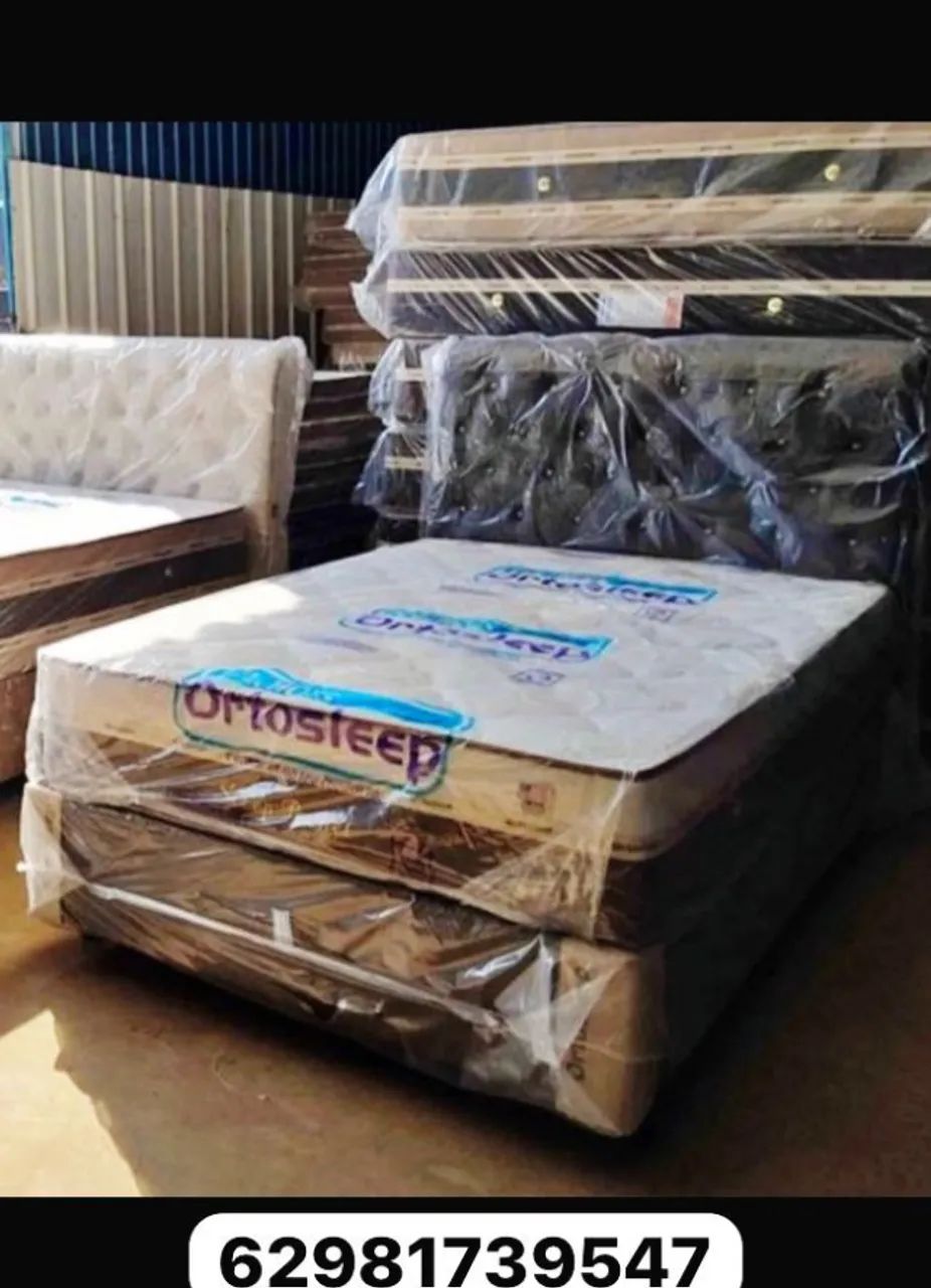 Cama box colchão molas base hoje