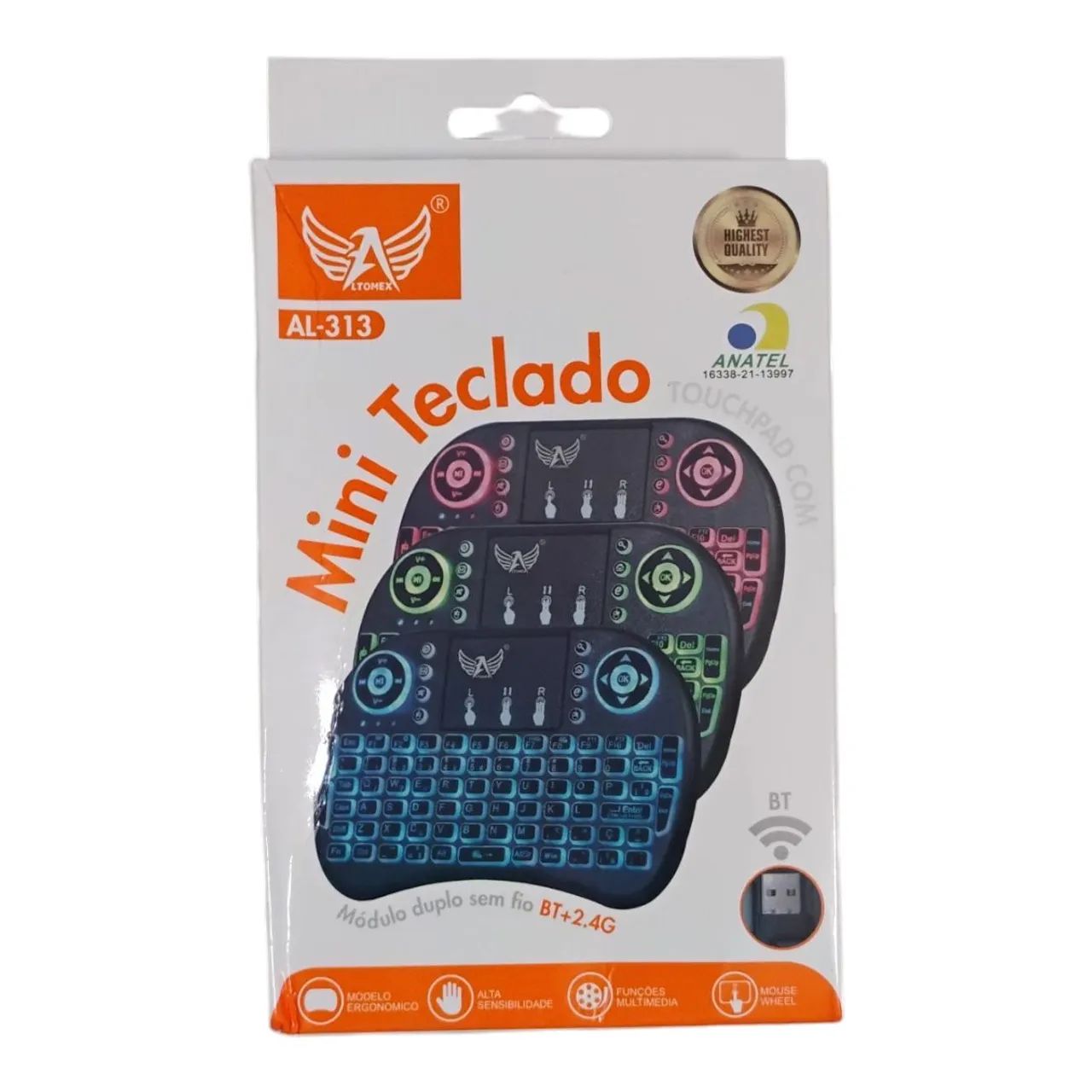 Mini Teclado controle Led para Smart TV Periféricos e Acessórios
