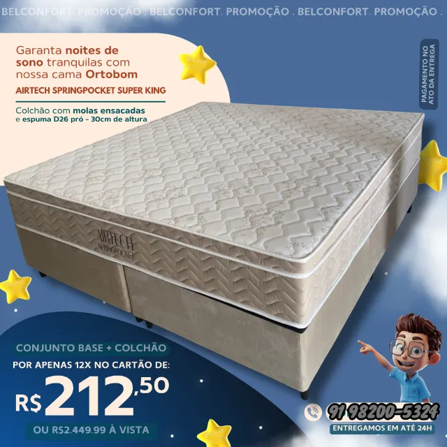 Cama Super King Ortobom - 1.93x2.03x30cm