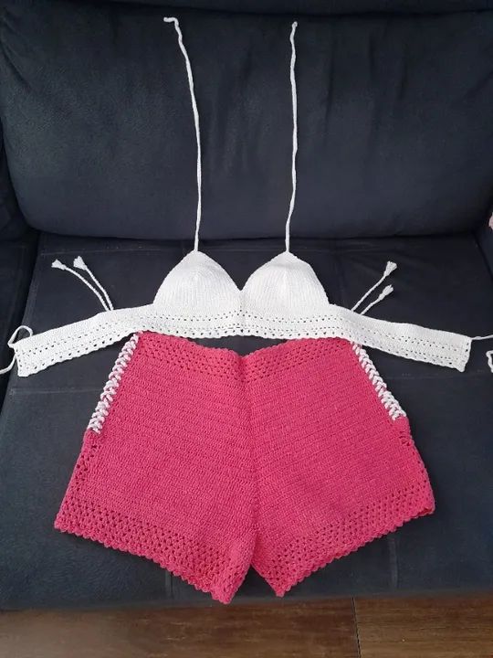 Conjunto P crochê praia  lindíssimo  - Foto 3