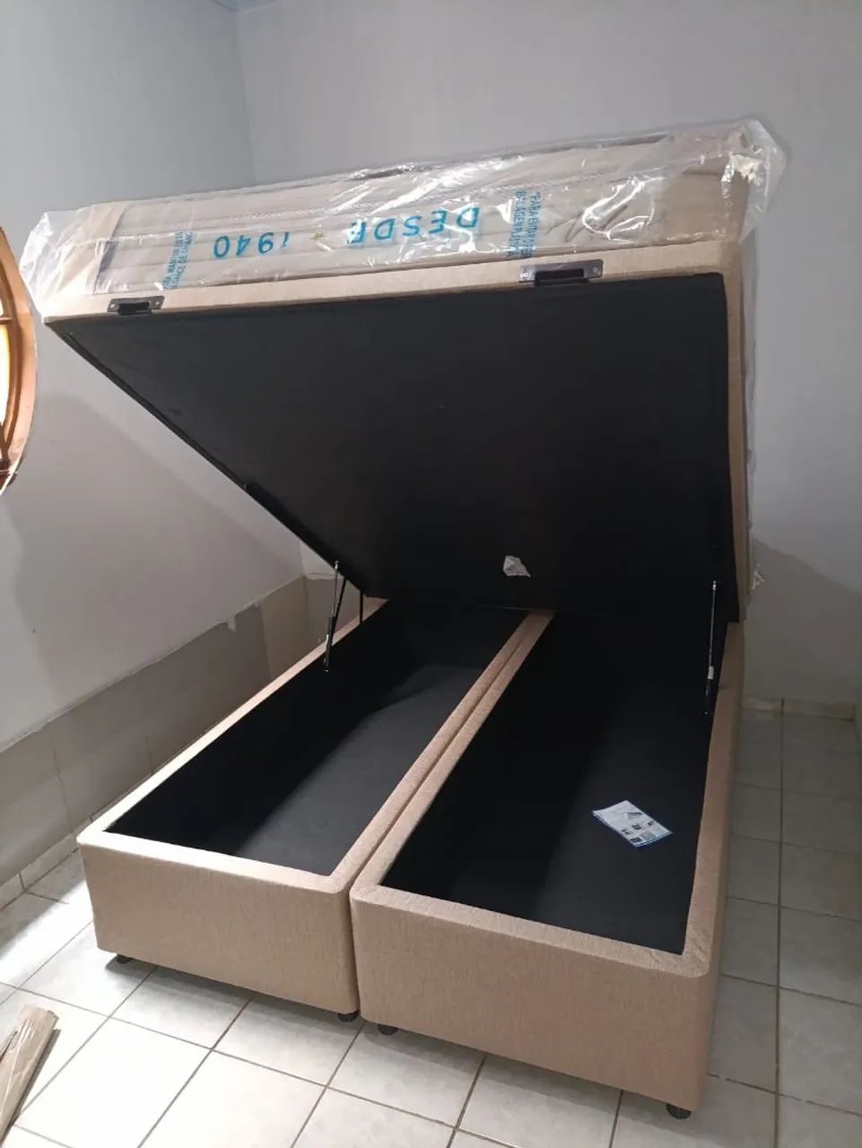 Cama Box Queen com Baú blindado probel 
