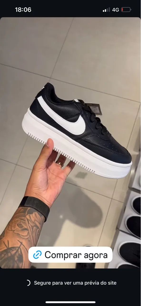 Tênis Nike Court Vision Alta preto 