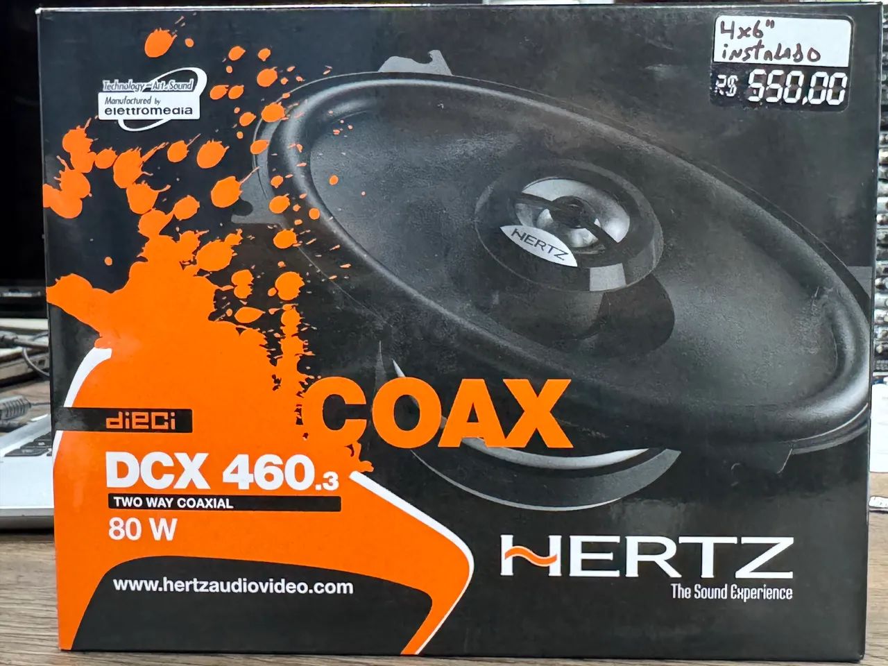 Hertz dcx 460.3 80rms 4x6? original italiano na promoção so 398,00
