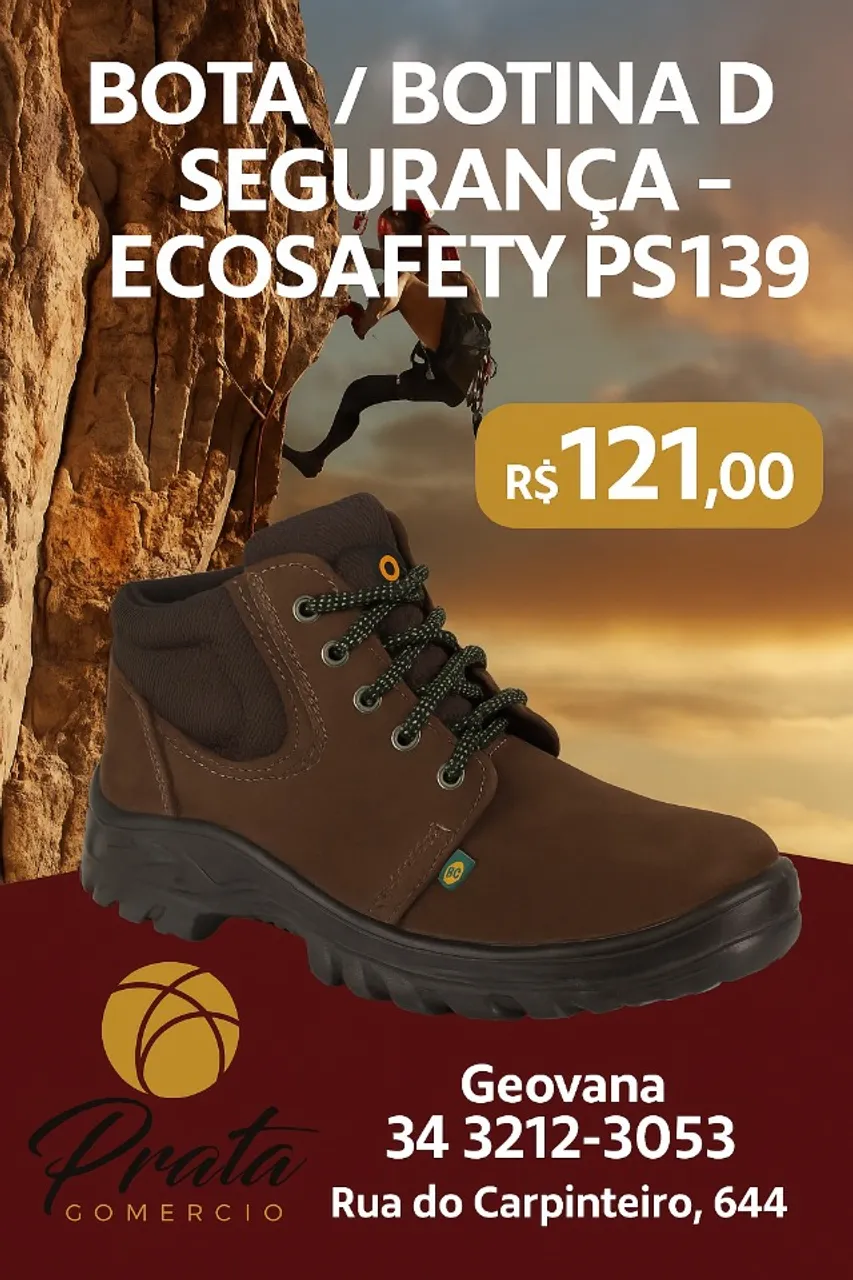 BOTA BOTINA DE SEGURANÇA - ECOSAFETY PS139