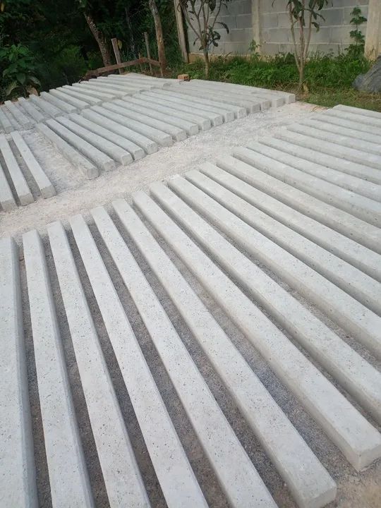 Palanque de concreto, reto 8x9, com 2,20 de comprimento.