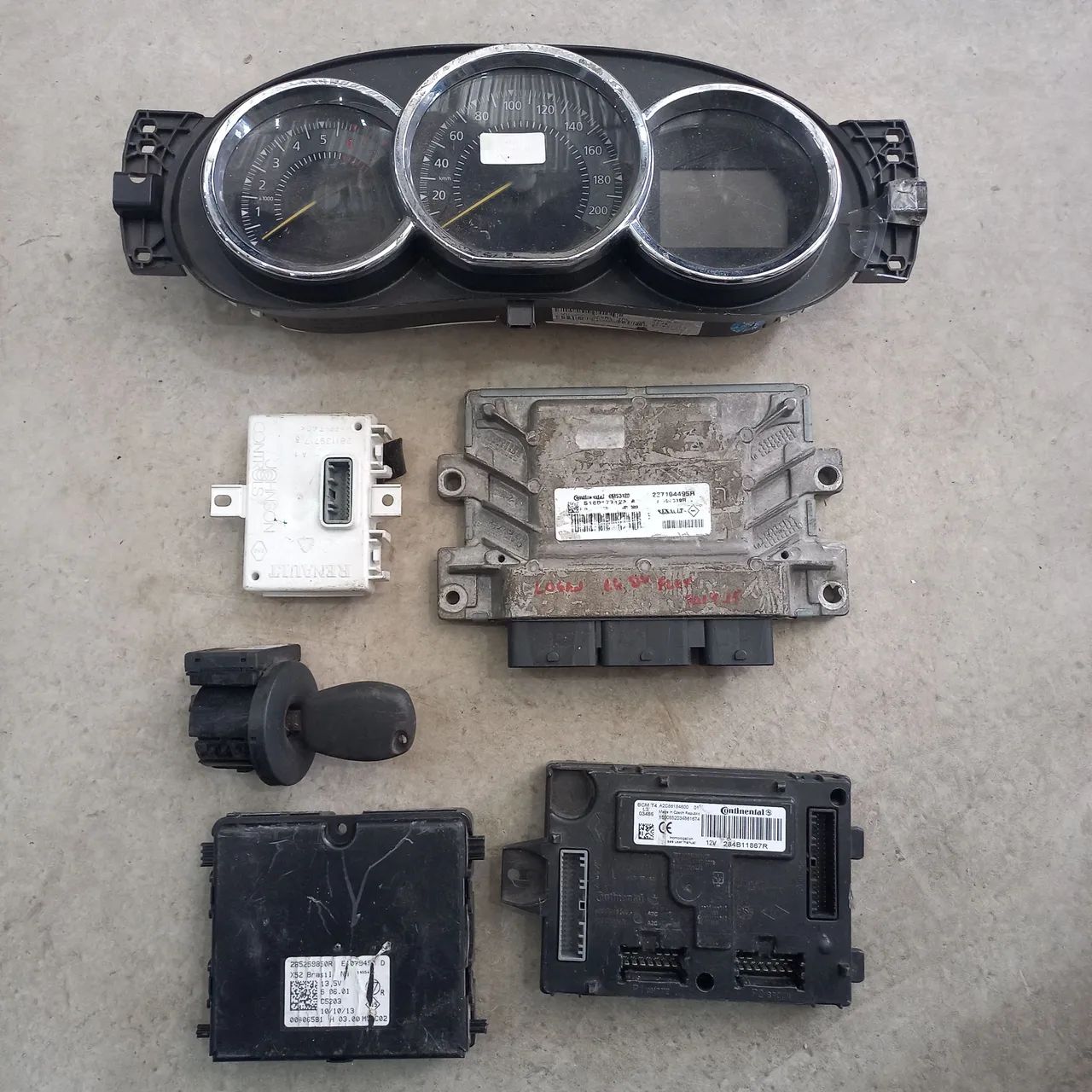 Kit code modulo injeção eletronica Renault Logan 1.6 8v 2015 ar