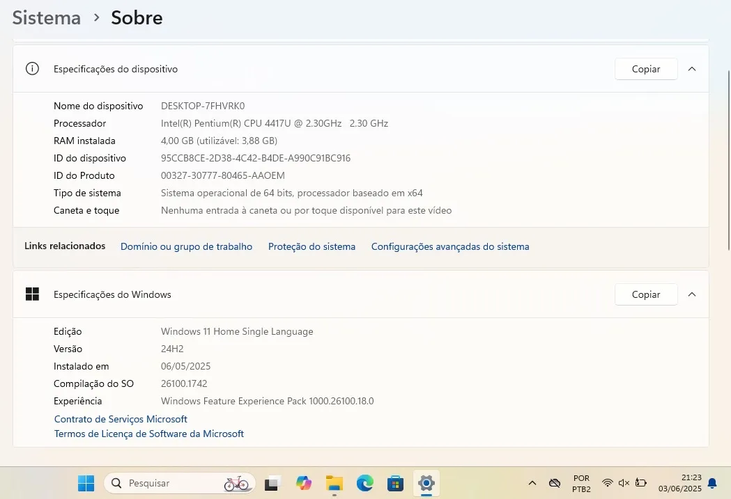 Notebook Intel Pentium