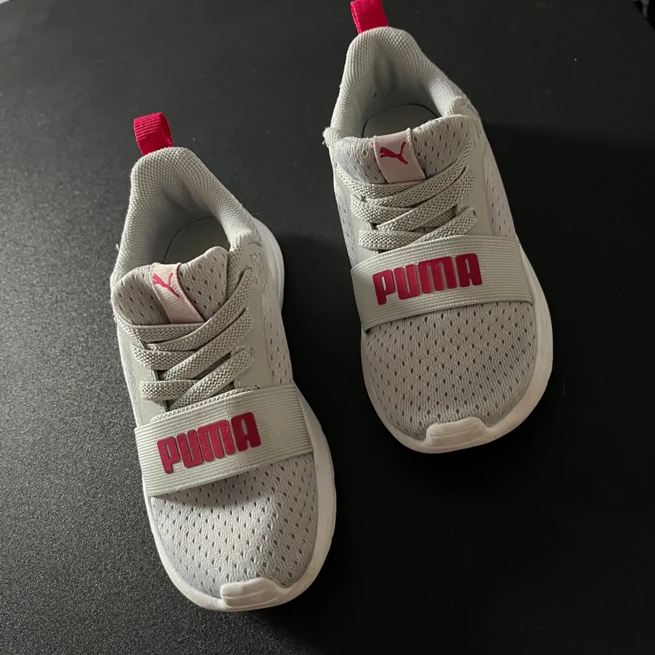 Tênis Puma Infantil - Cinza - Tamanho 26 - Foto 2