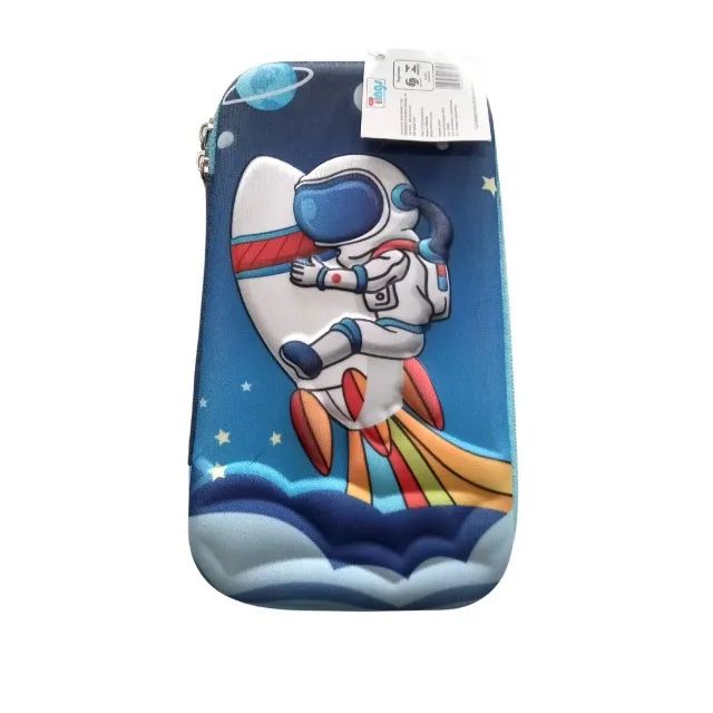 Estojo Escolar Case 22,5cm 3D Astronauta Unicornio - Foto 4