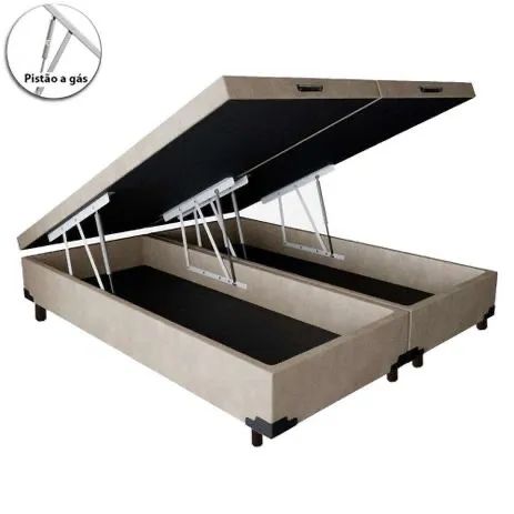 Cama Box com Baú - Queen - Eucalipto Blindado s65 - Foto 2