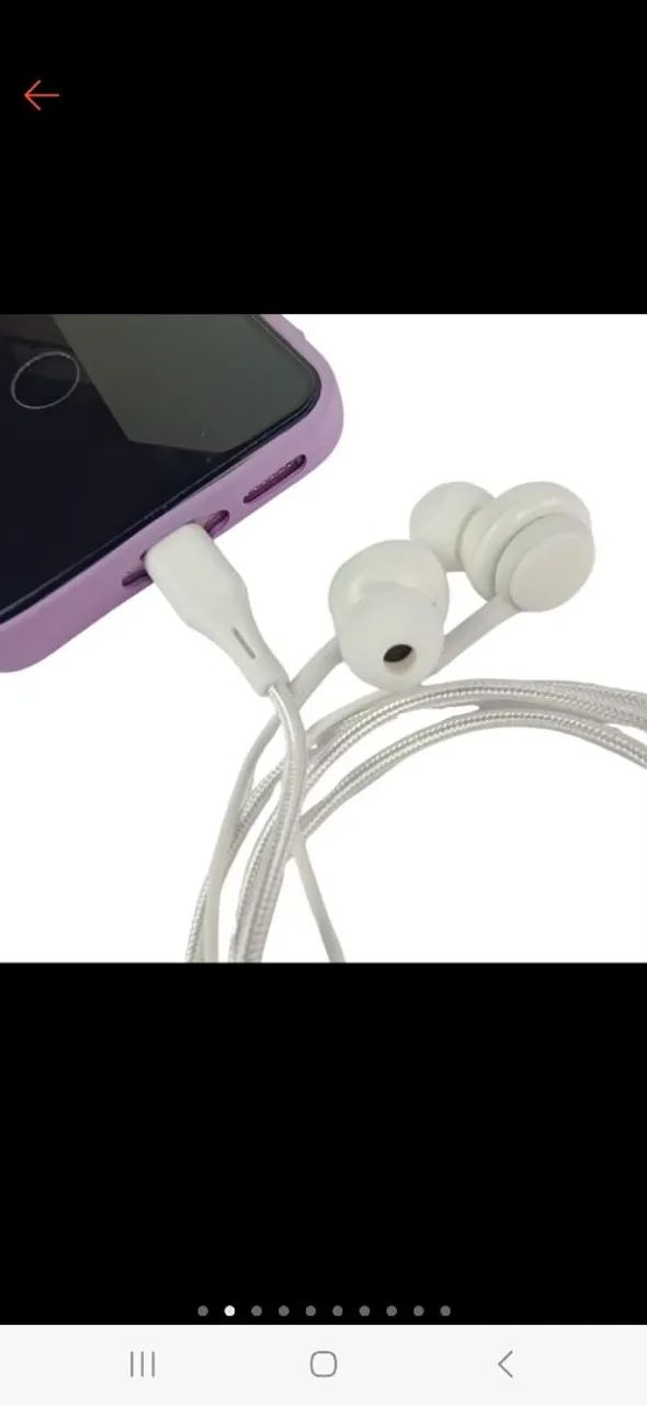 Fone de Ouvido Tipo-C USB-C com Microfone Estéreo para Celular Android - Foto 2