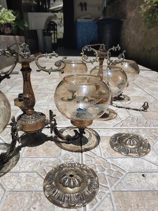 Lustre Vintage - Clássica em Ouro Velho