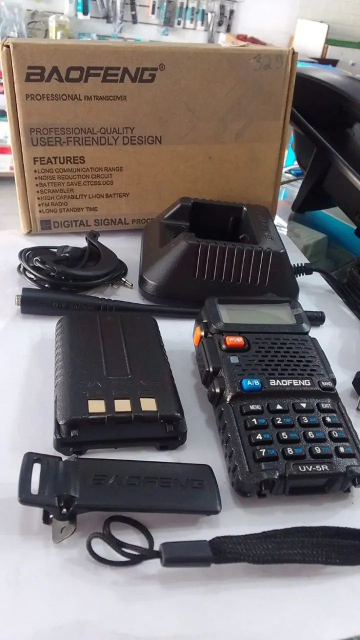 Rádio Comunicador Baofeng UV-5R Dual Band Profissional Completo - Foto 5