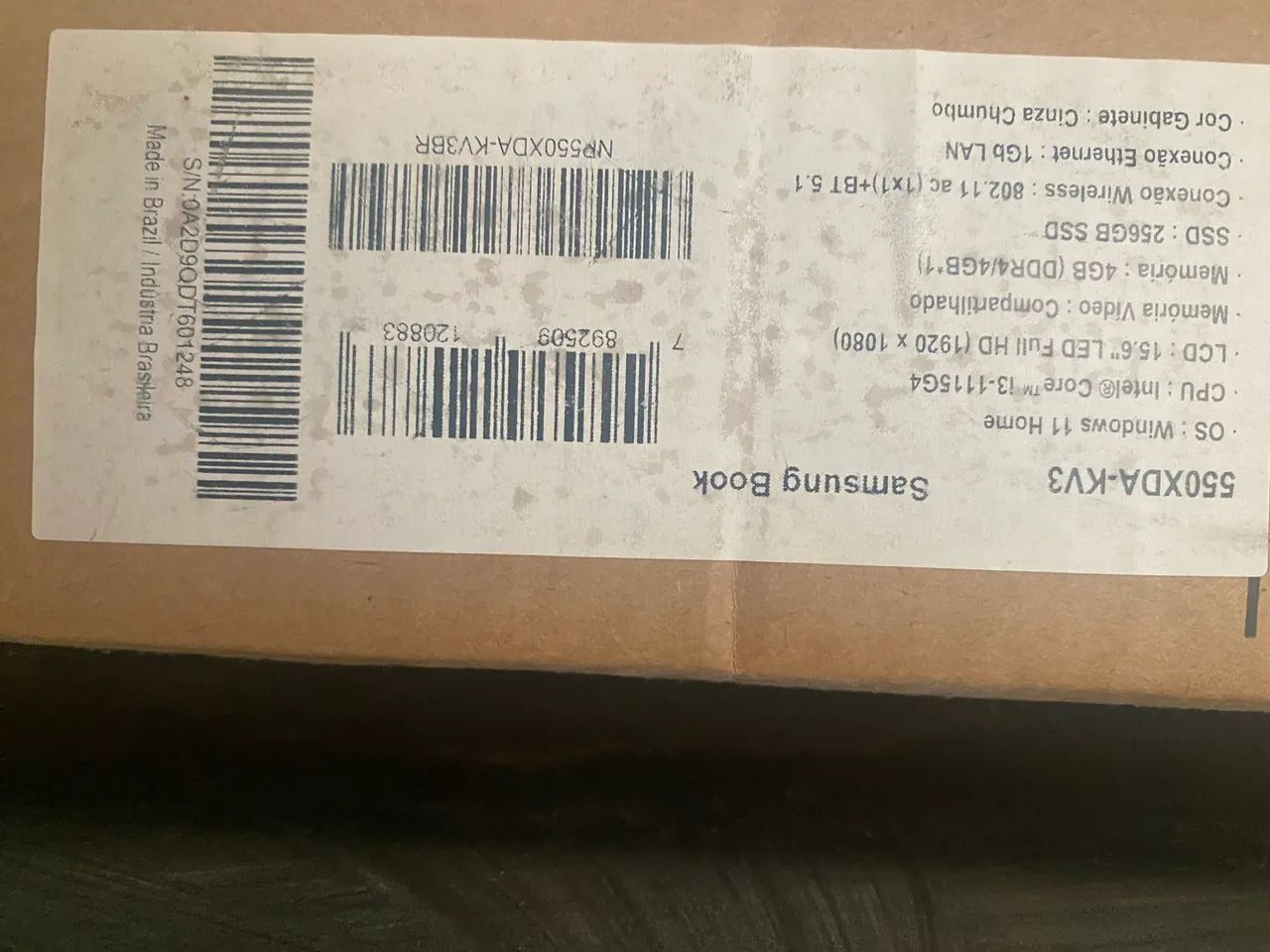 Notebook Samsung book i3 256ssd