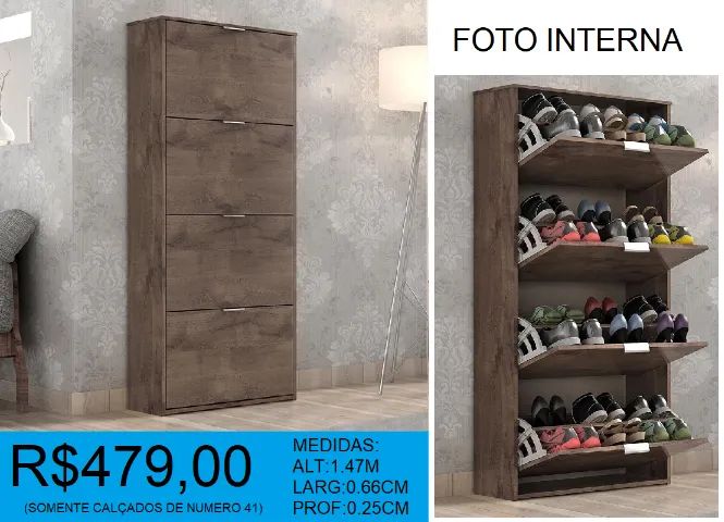 Sapateira 4 portas compre hoje e receba amanhã  - Foto 3