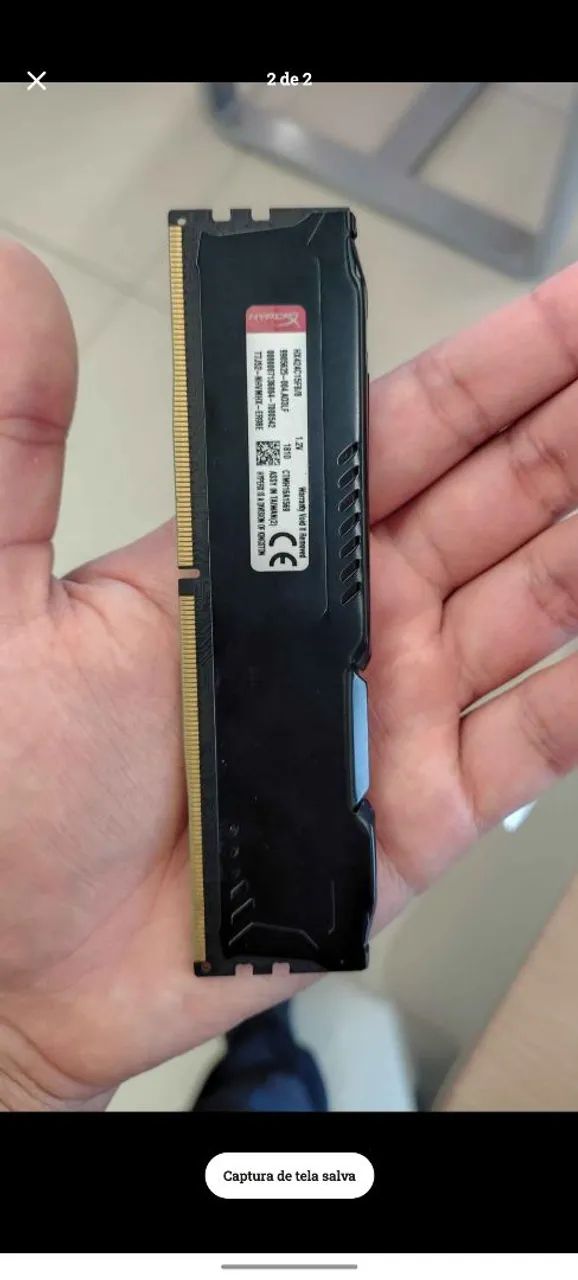 Memória RAM ddr4 hyperX 8Gb - Foto 2