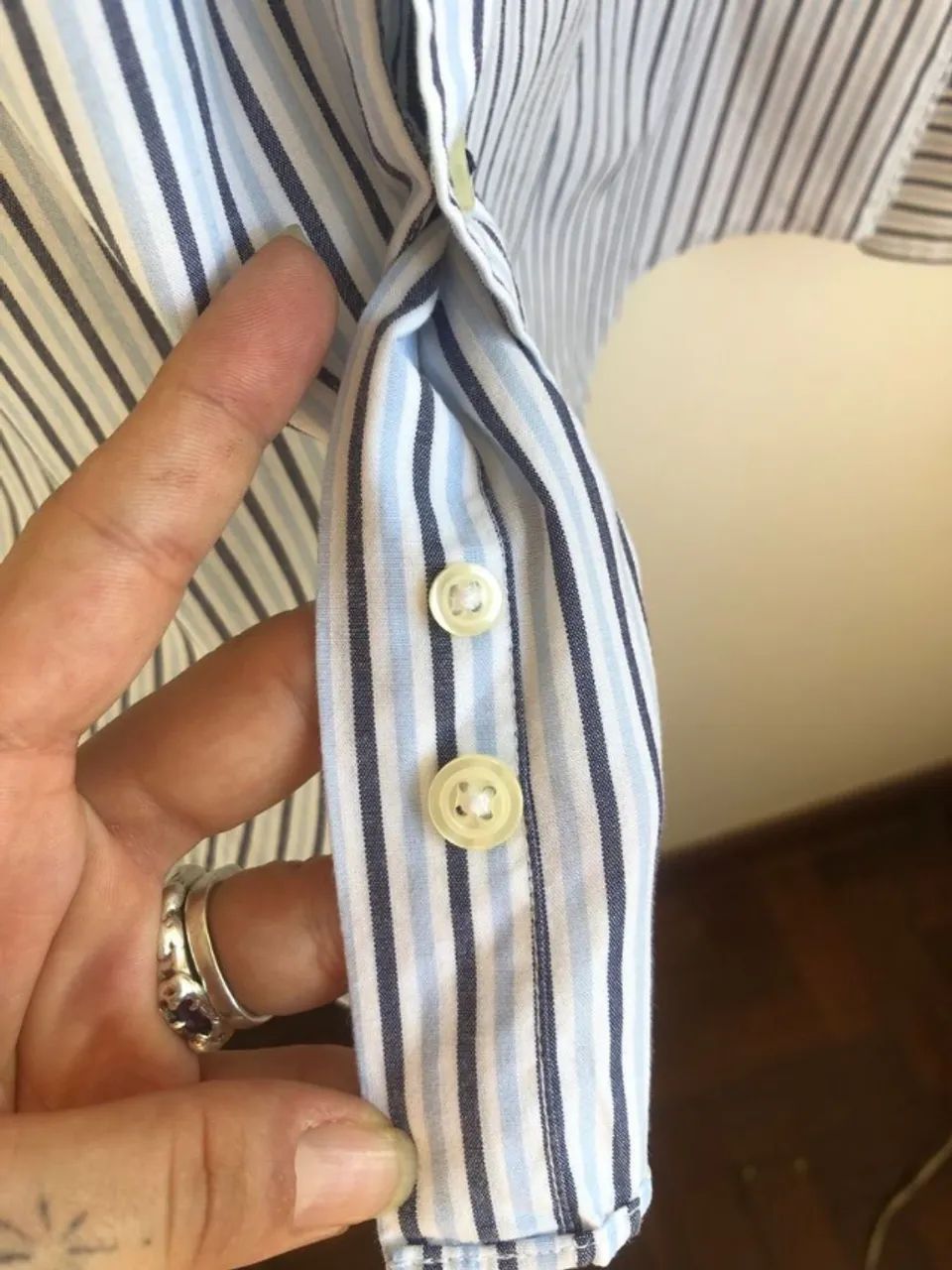 camisa social listrada náutica - Foto 5