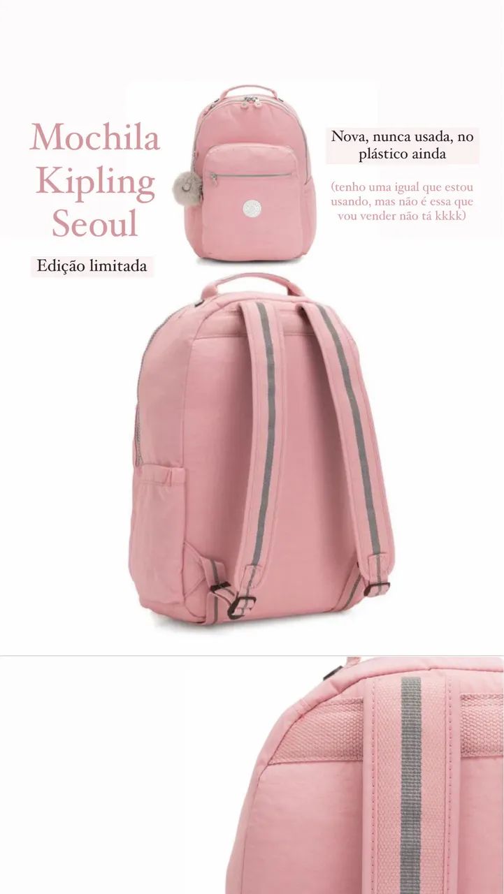 Mochila Kipling Seoul (Edição Limitada) NOVA - Foto 4