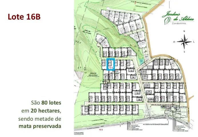 Lote 1.000m2 condomínio Jardins de Aldeia - Foto 4