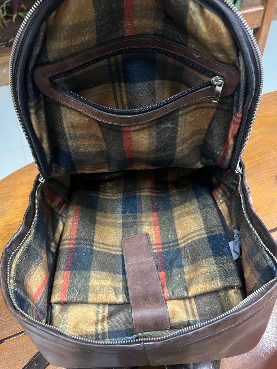 Mochila couro natural Brogran - Foto 5
