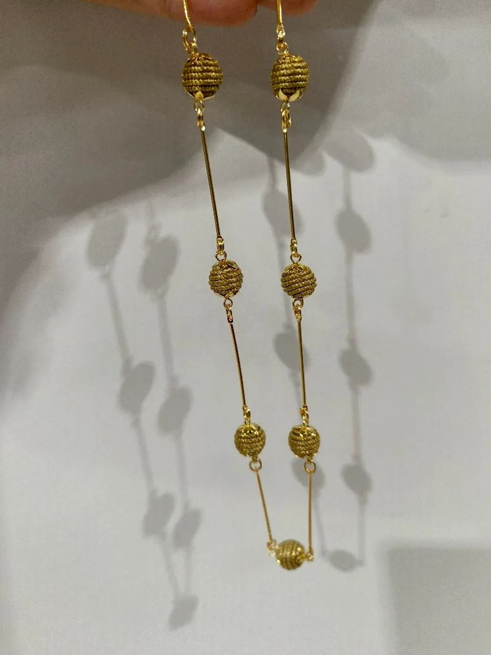 Colar em semi jóia com pingentes de Capim dourado  - Foto 5