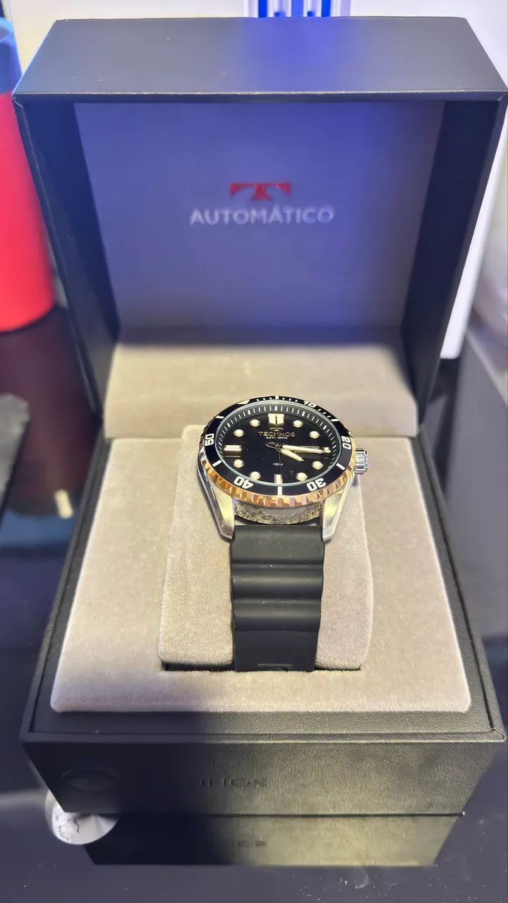 Relógio technos automático diver bicolor