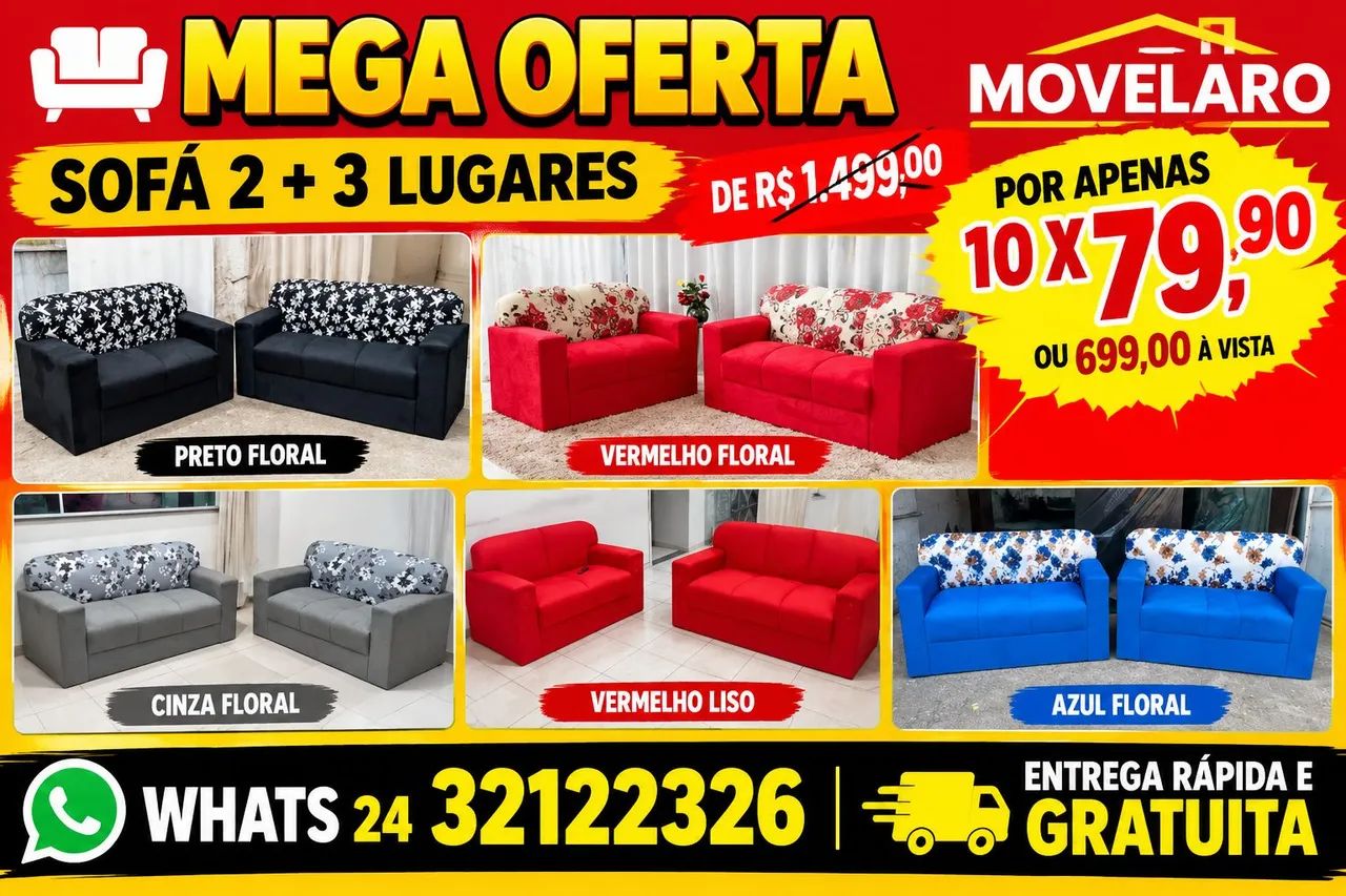 Sofá 2 + 3 lugares 10 x79.90 - Foto 3