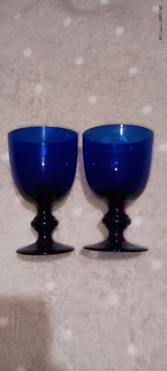 Taça antiga  azul COBALTO 12 cm - Foto 3