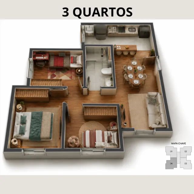 APARTAMENTO 2 E 3 QUARTOS SEM ENTRADA - Foto 2