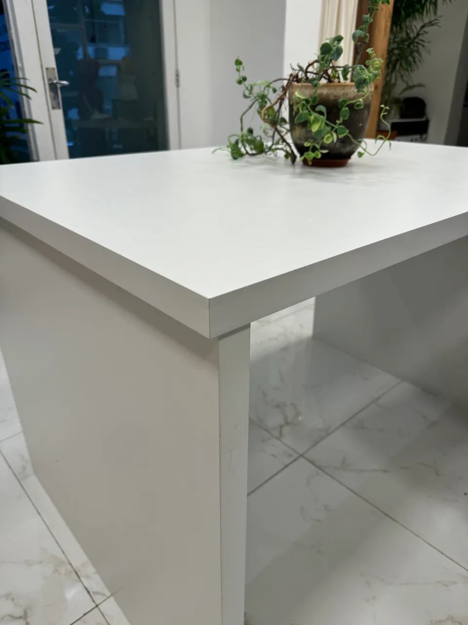 Mesa branca grande em MDF - Foto 5