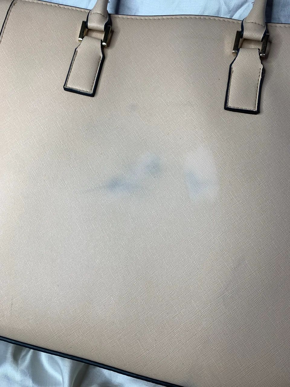 Bolsa Grande Satinato cor bege  - Foto 3