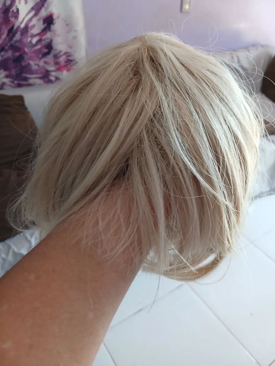 Peruca de cabelo natural