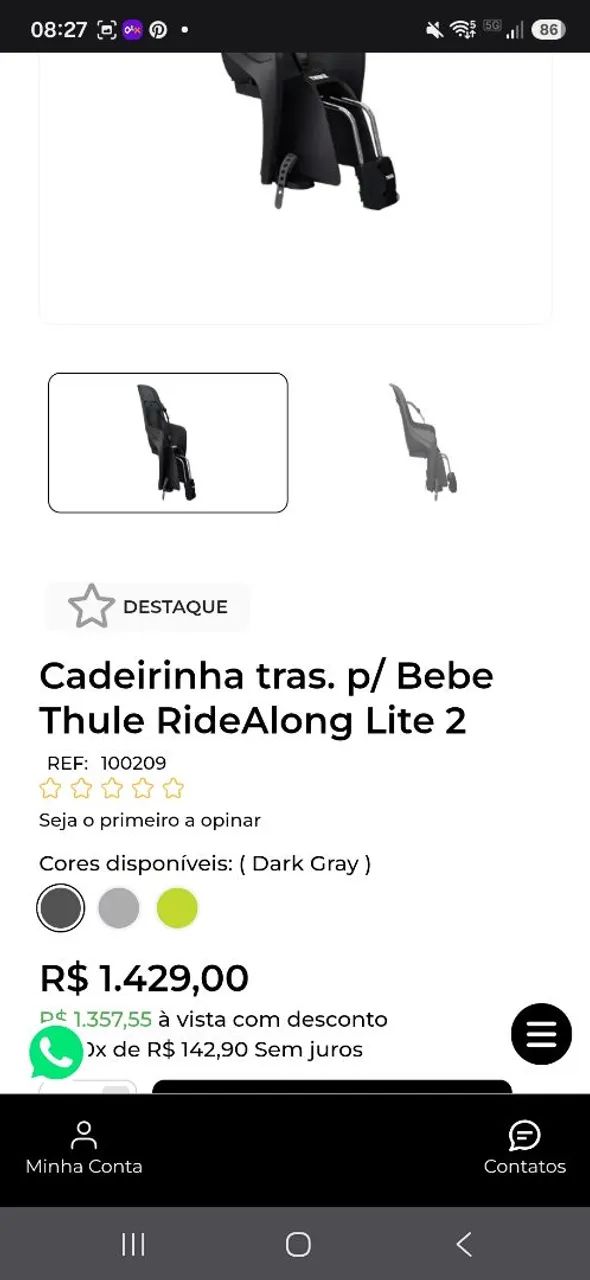 Cadeirinha de bicicleta Thule - Foto 4