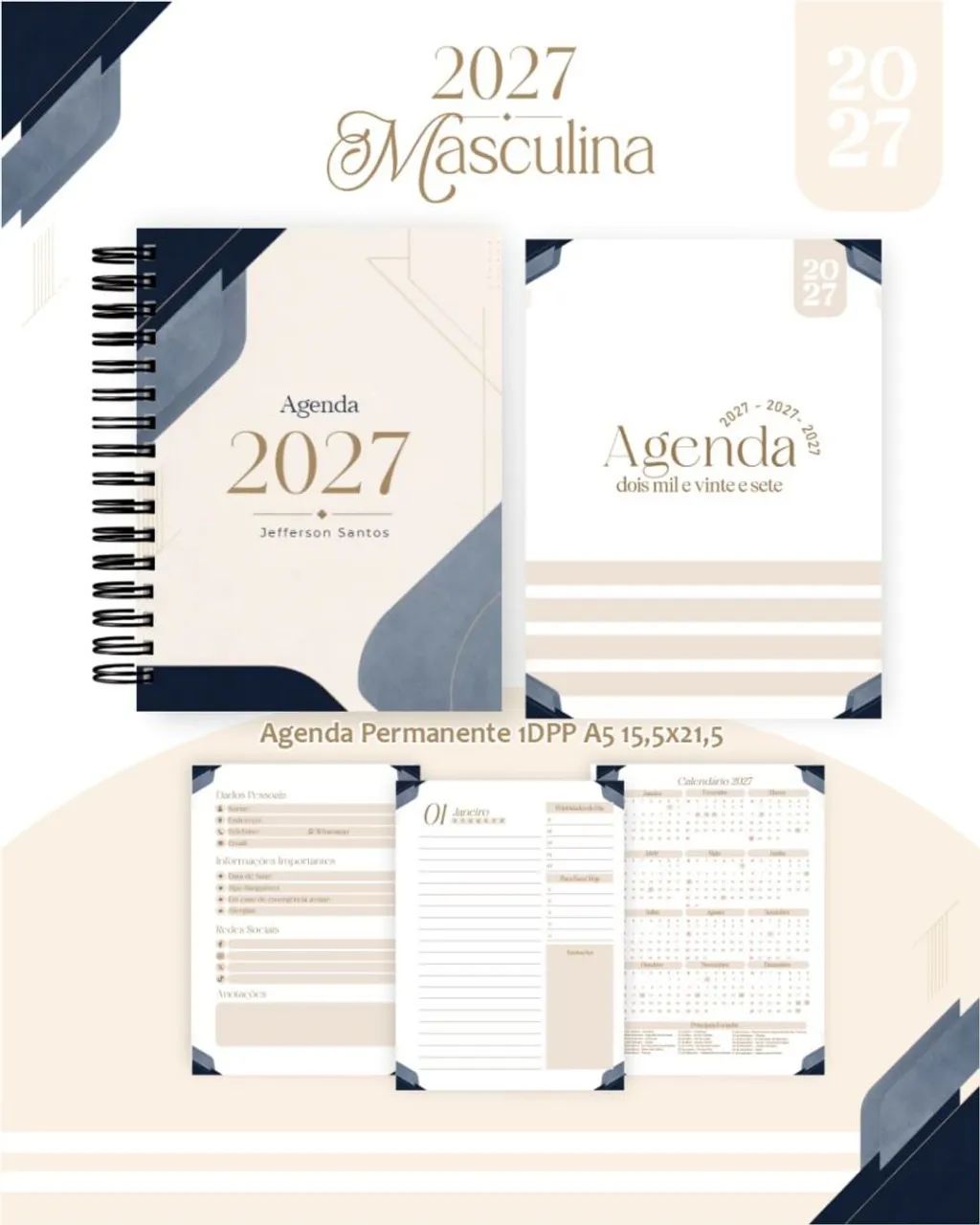 Agenda masculina 2027 - Foto 2