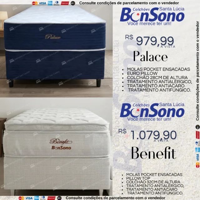 Cama solteiro bonsono base e colchão pronta entrega consulte Bonsono do solteiro ao king - Foto 2